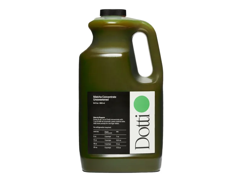 Concentrado de matcha Dotti Sin azúcar en garrafa de 64 fl oz